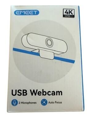 EMEET SmartCam C960 4K USB Webcam Auto Focus Dual Microphones Black New